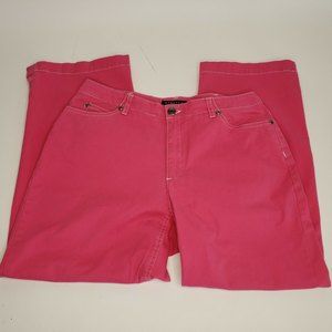 Liz Claiborne Crazy Horse Stretch Capris Mid-Rise Women's Size 6 Pink